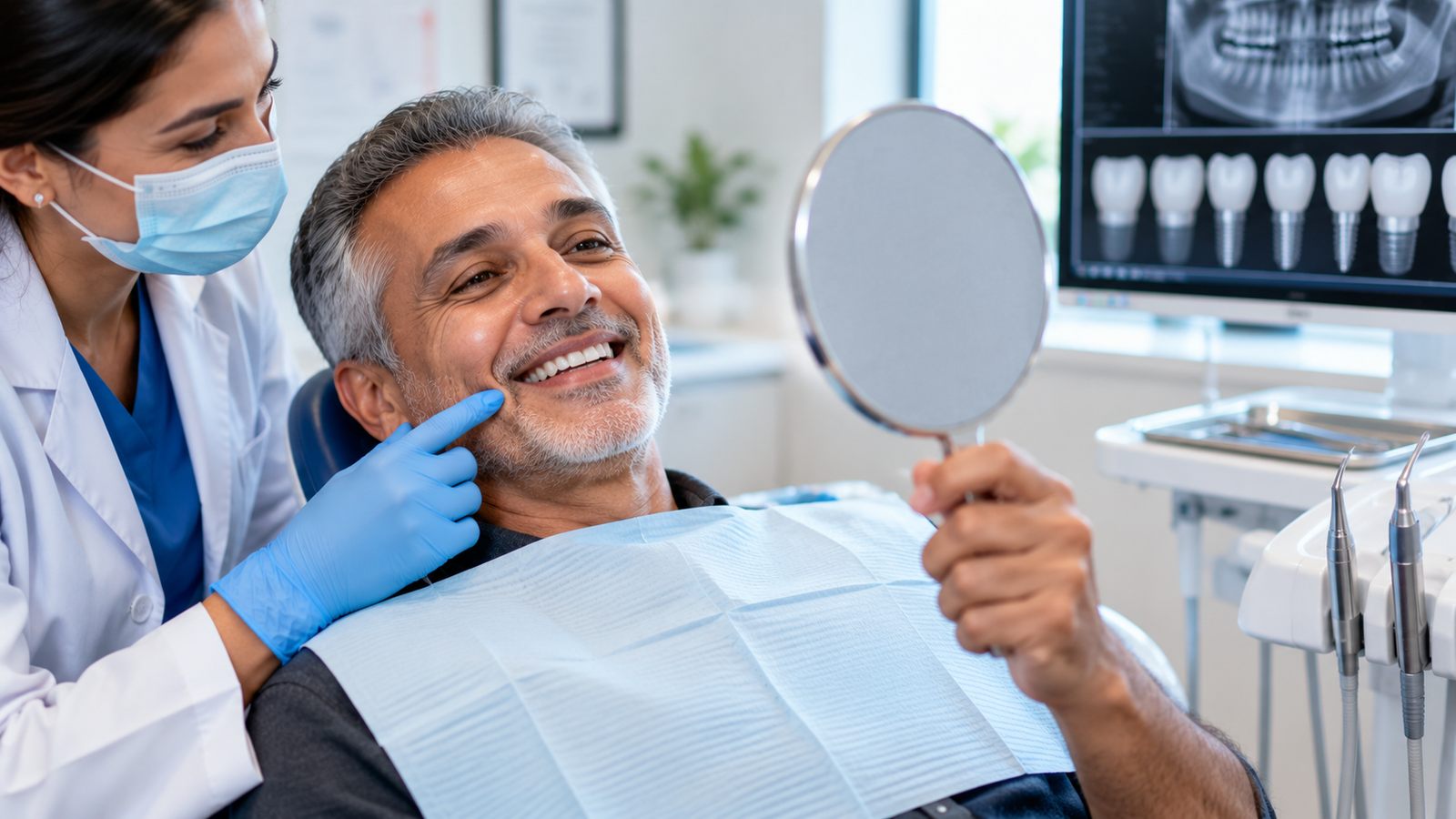 Full mouth rehabilitation treatment showing the steps and procedures involved in restoring teeth